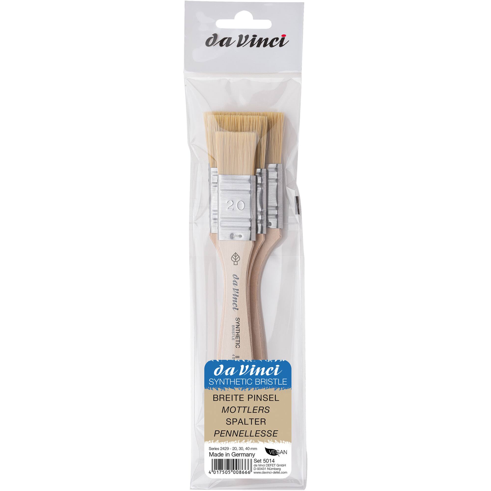 da Vinci SYNTHETIC BRISTLE Series 2429 3 Piece Mottler Brush Set